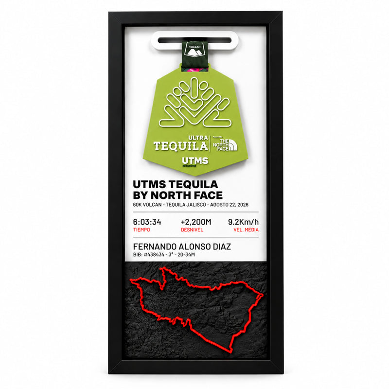 Medallero Trail Running con Relieve 3D del Terreno