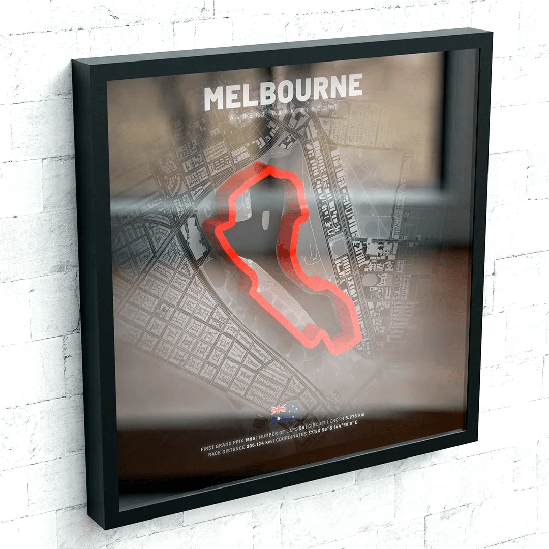 Australia // Albert Park Circuit SporticArt® Black - SporticArt - SporticArt