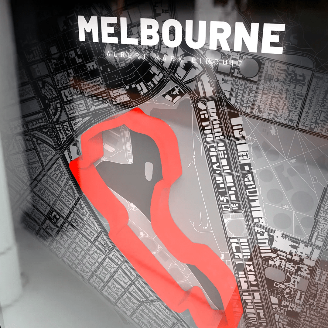 Australia // Albert Park Circuit SporticArt® Black - SporticArt - SporticArt