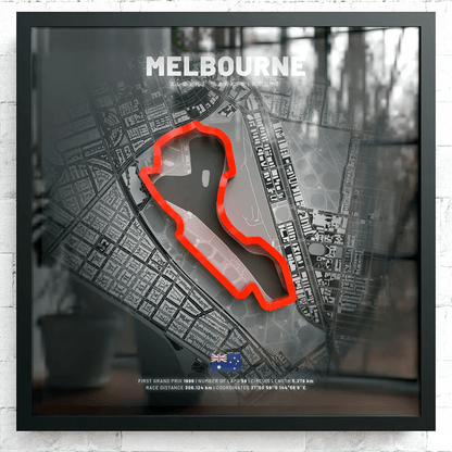 Australia // Albert Park Circuit SporticArt® Black - SporticArt - SporticArt