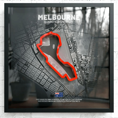 Australia // Albert Park Circuit SporticArt® Black