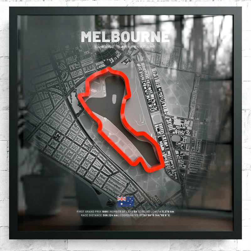 Australia // Albert Park Circuit SporticArt® Black