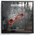 Azerbaijan // Baku City Circuit SporticArt® Black - SporticArt - SporticArt