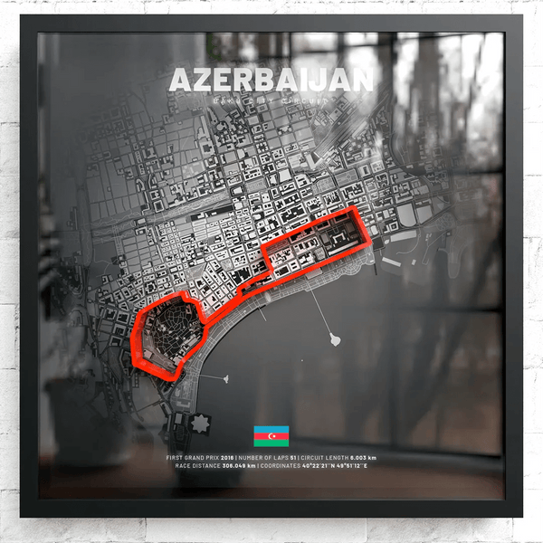 Azerbaijan // Baku City Circuit SporticArt® Black