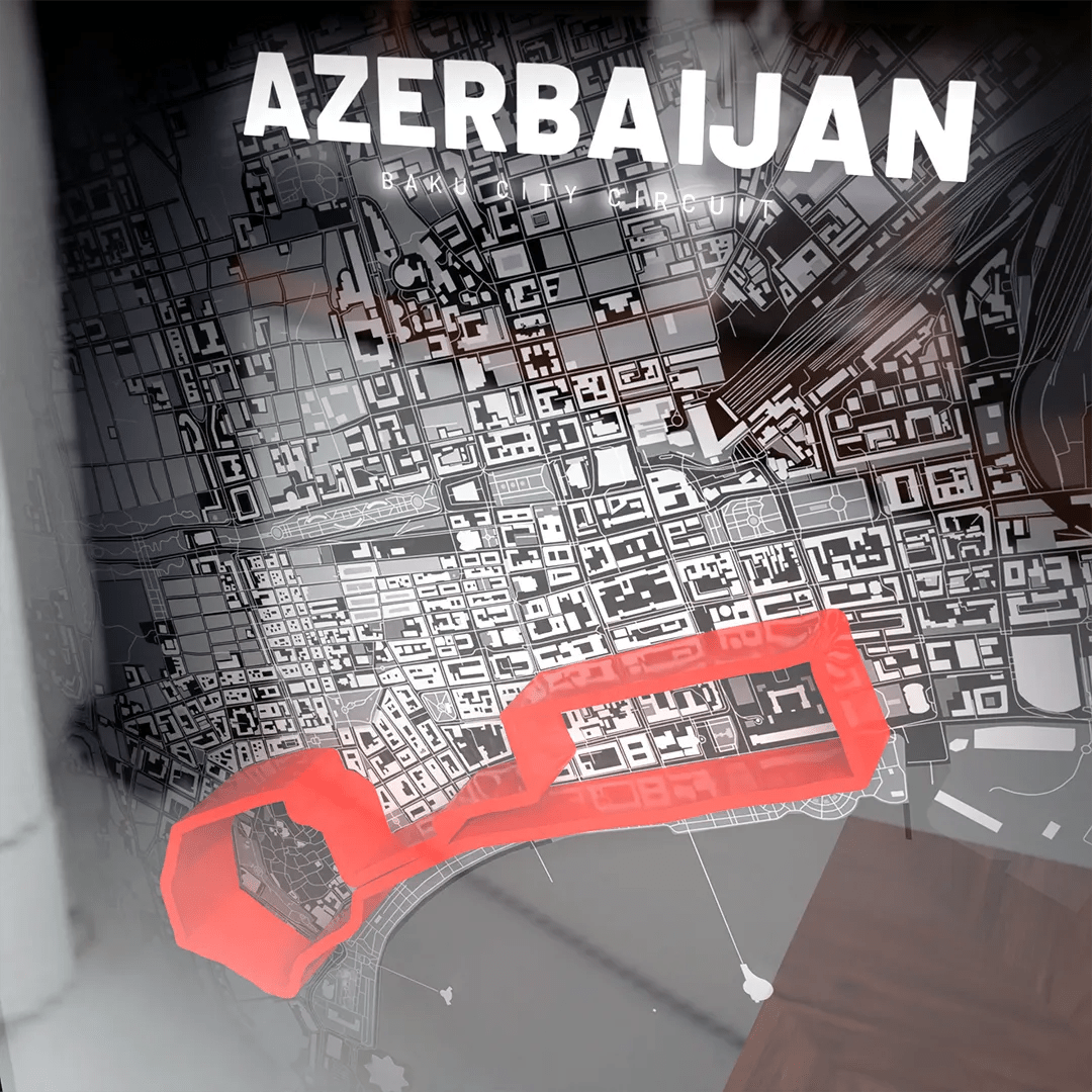 Azerbaijan // Baku City Circuit SporticArt® Black - SporticArt - SporticArt