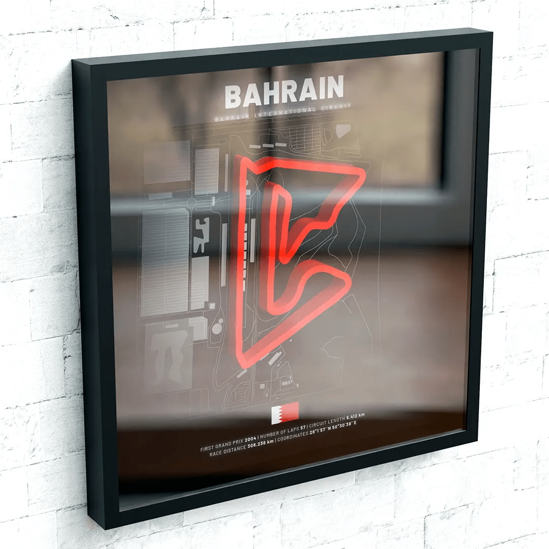 Bahrain // Bahrain International Circuit SporticArt® Black - SporticArt - SporticArt