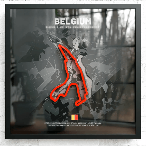 Belgium // Circuit de Spa-Francorchamps SporticArt® Black