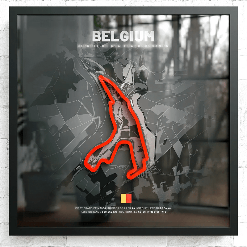 Belgium // Circuit de Spa-Francorchamps SporticArt® Black