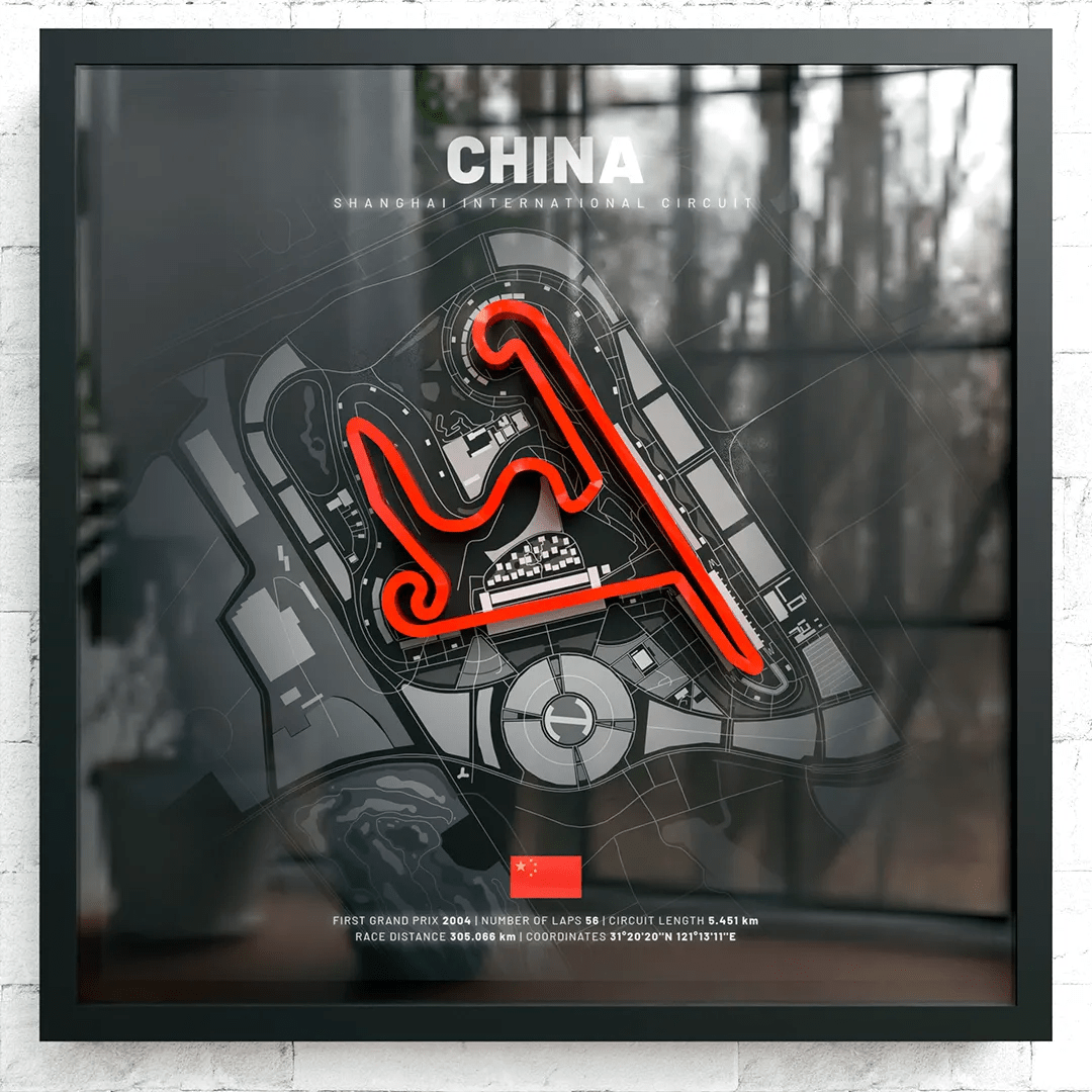 China // Shanghai International Circuit SporticArt® Black - SporticArt - SporticArt