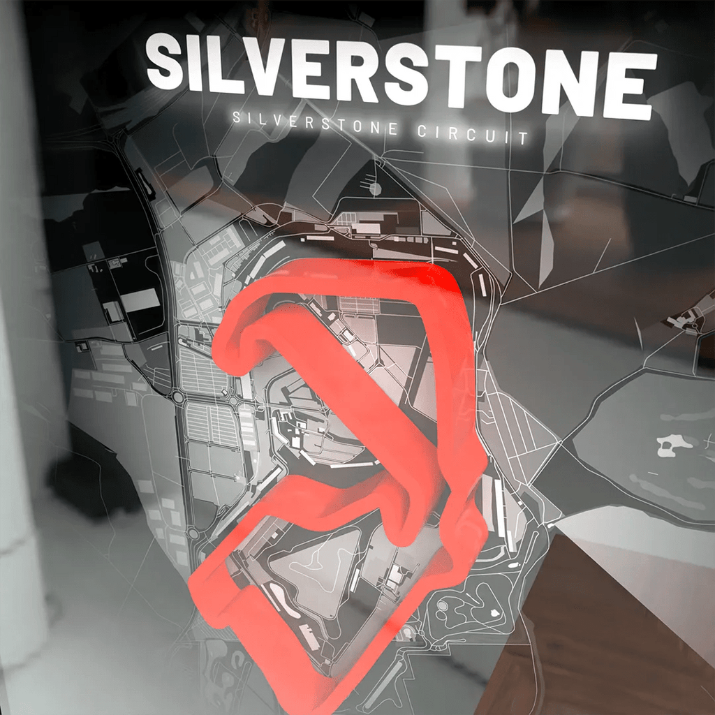 Great Britain // Silverstone Circuit SporticArt® Black - SporticArt - SporticArt