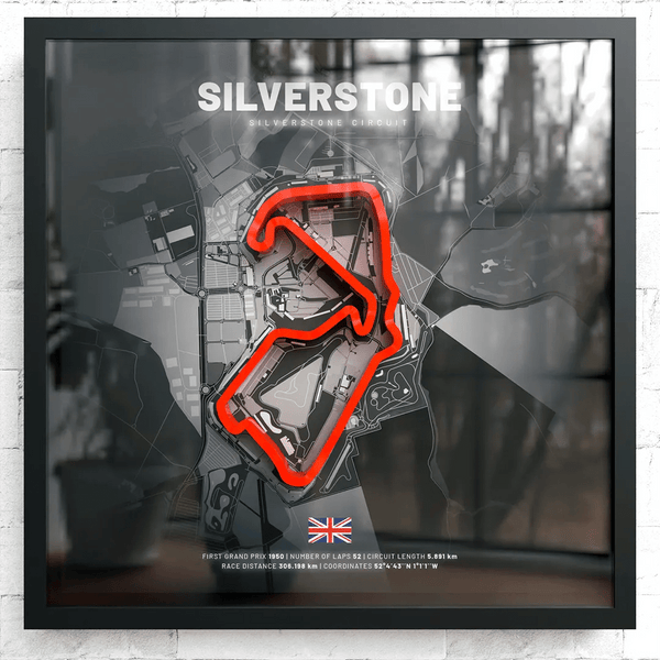 Great Britain // Silverstone Circuit SporticArt® Black