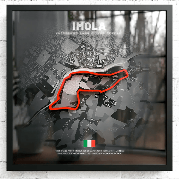 Italy // Autodromo Enzo e Dino Ferrari SporticArt® Black