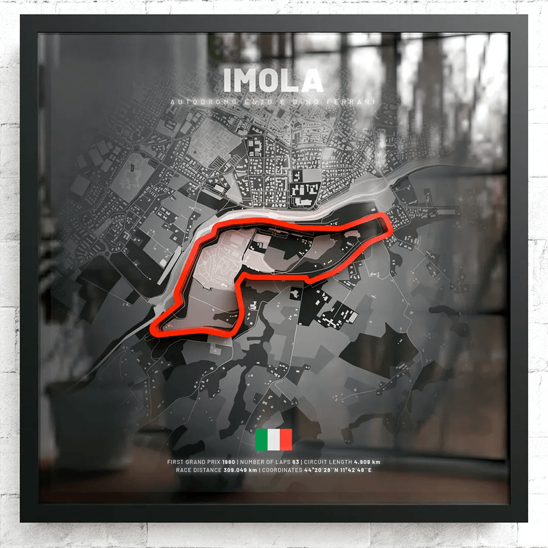 Italy // Autodromo Enzo e Dino Ferrari SporticArt® Black