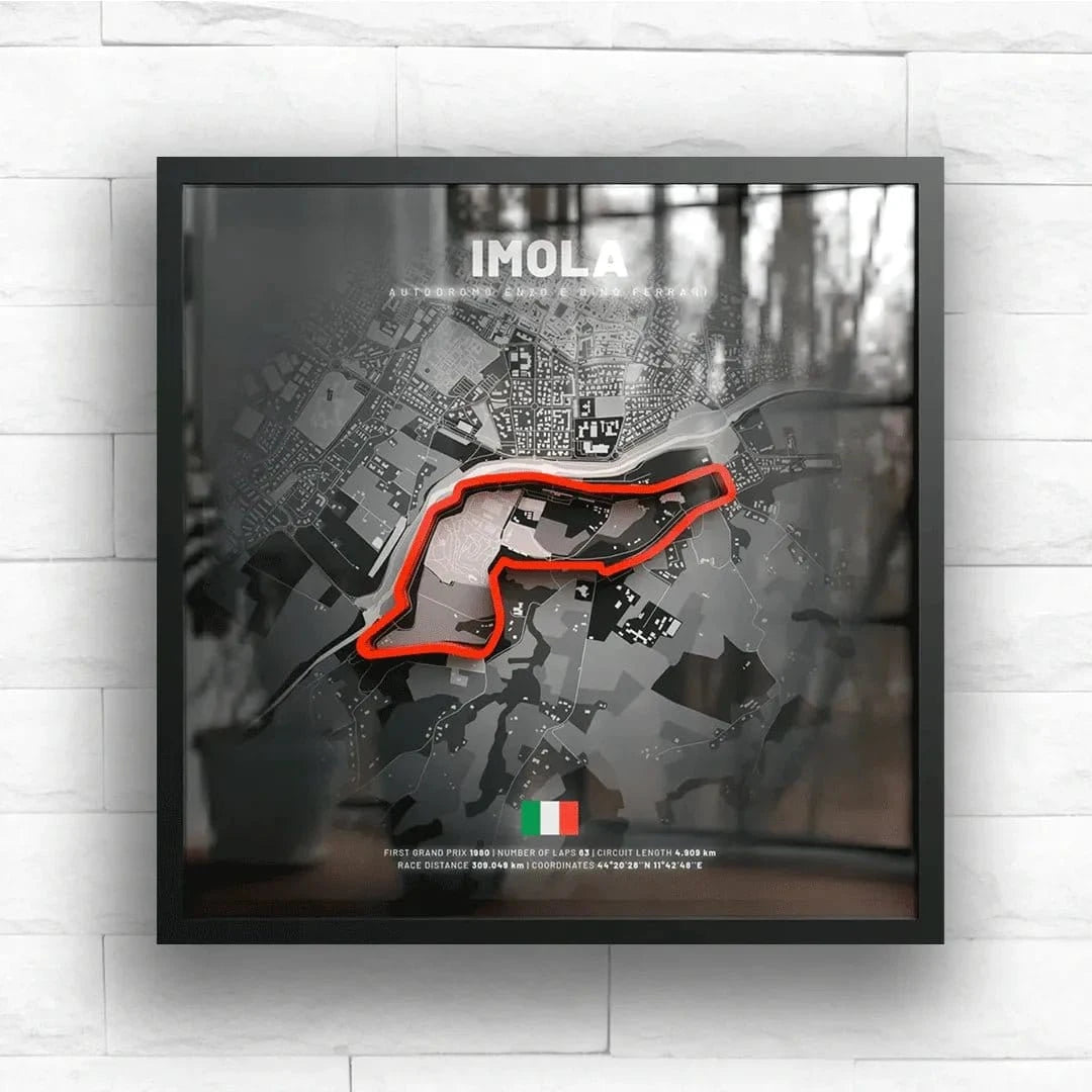 Italy // Autodromo Enzo e Dino Ferrari SporticArt® Black Studio - SporticArt - SporticArt