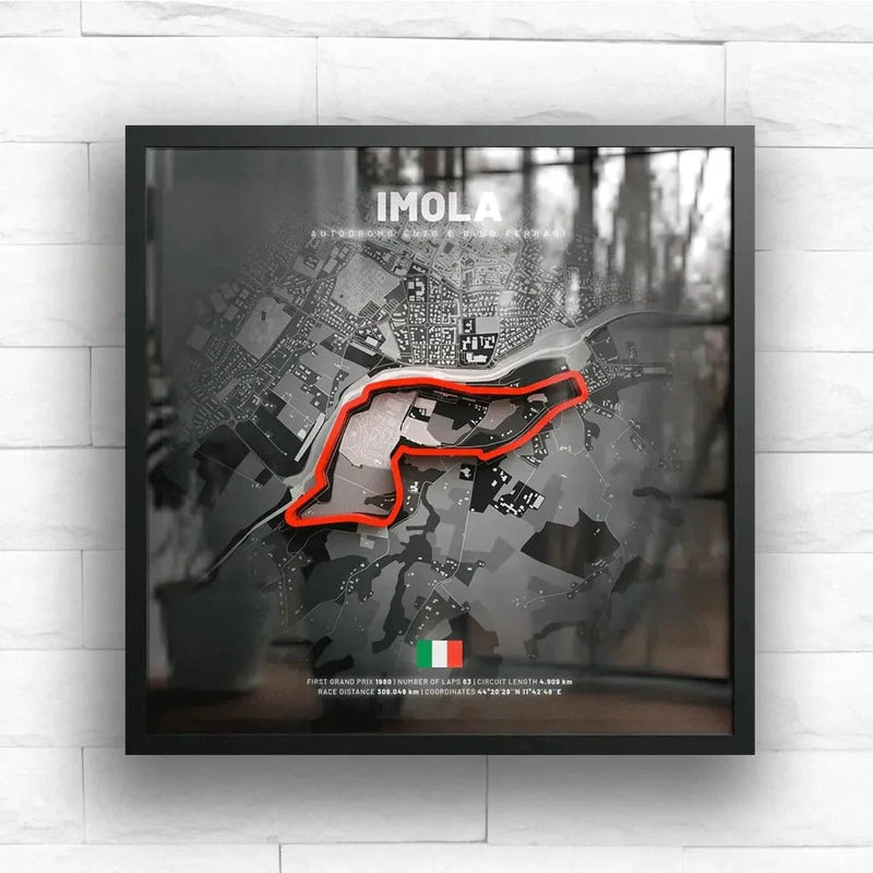 Italy // Autodromo Enzo e Dino Ferrari SporticArt® Black Studio - SporticArt - SporticArt