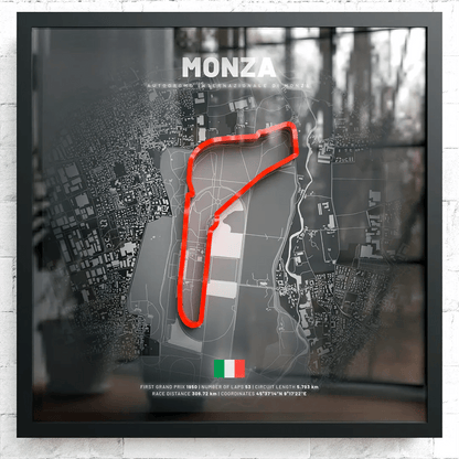 Italy // Autodromo Nazionale Monza SporticArt® Black - SporticArt - SporticArt