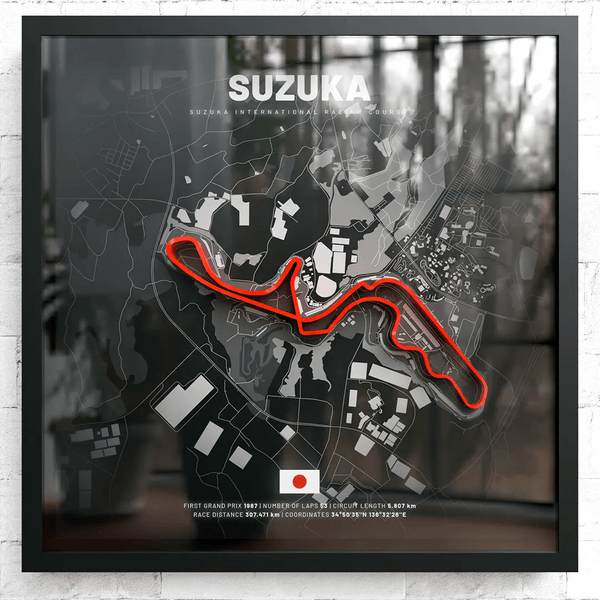 Japan // Suzuka International Racing Course SporticArt® Black