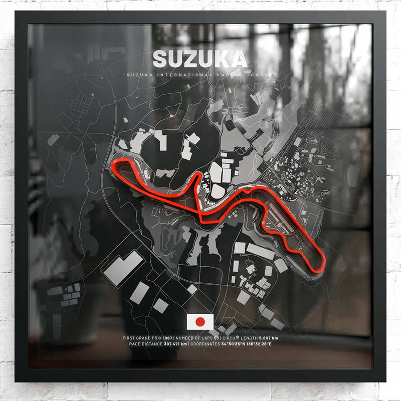 Japan // Suzuka International Racing Course SporticArt® Black
