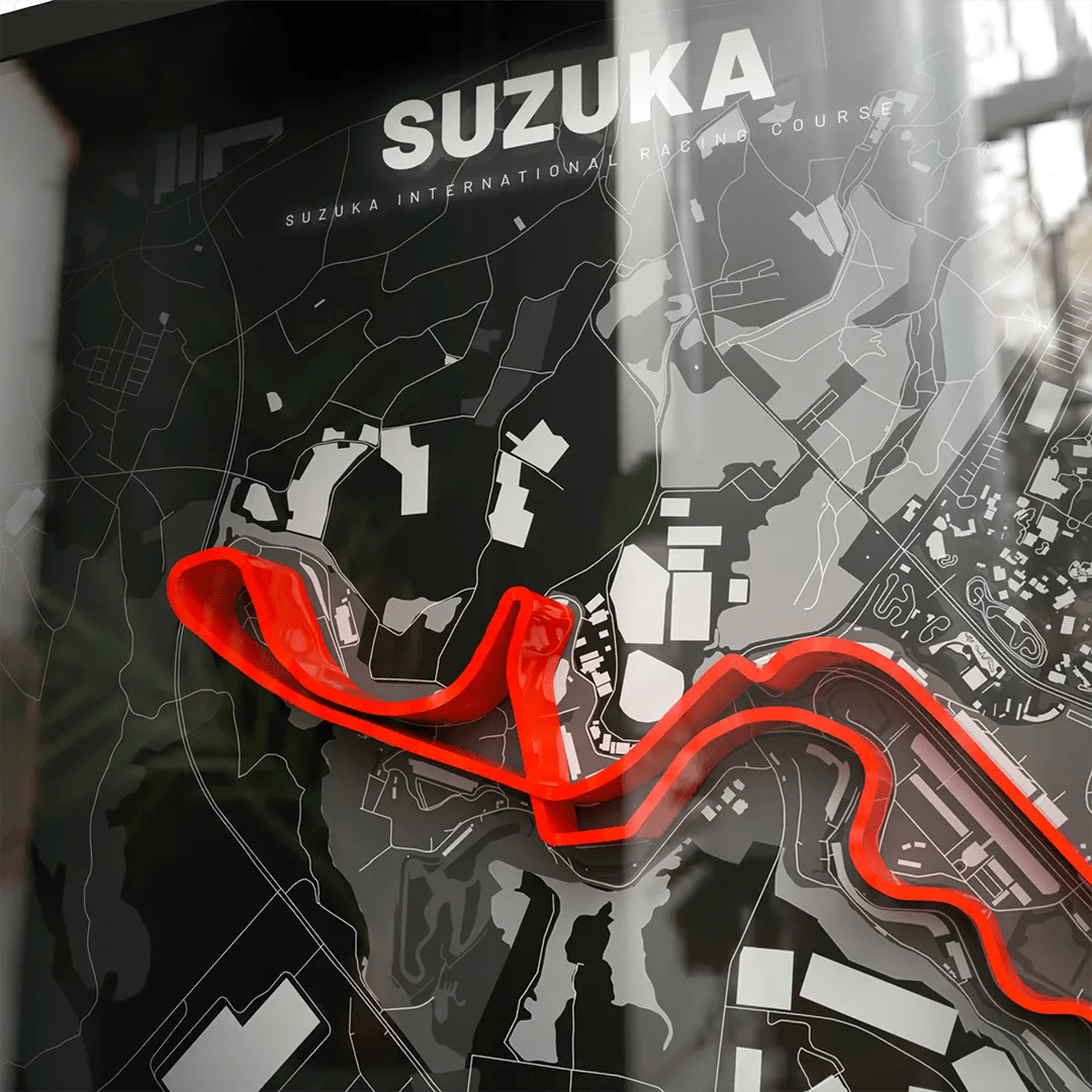 Japan // Suzuka International Racing Course SporticArt® Black - SporticArt - SporticArt