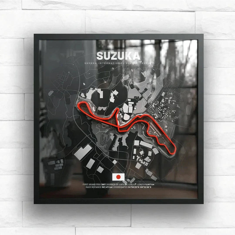 Japan // Suzuka International Racing Course SporticArt® Black Studio - SporticArt - SporticArt