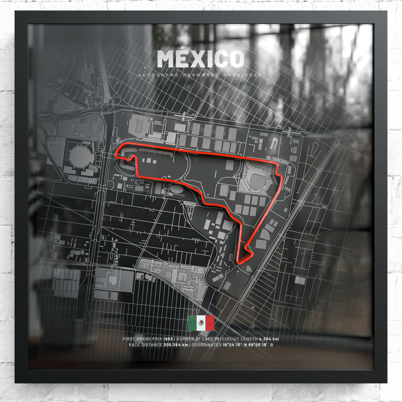 México // Autódromo Hermanos Rodriguez SporticArt® Black