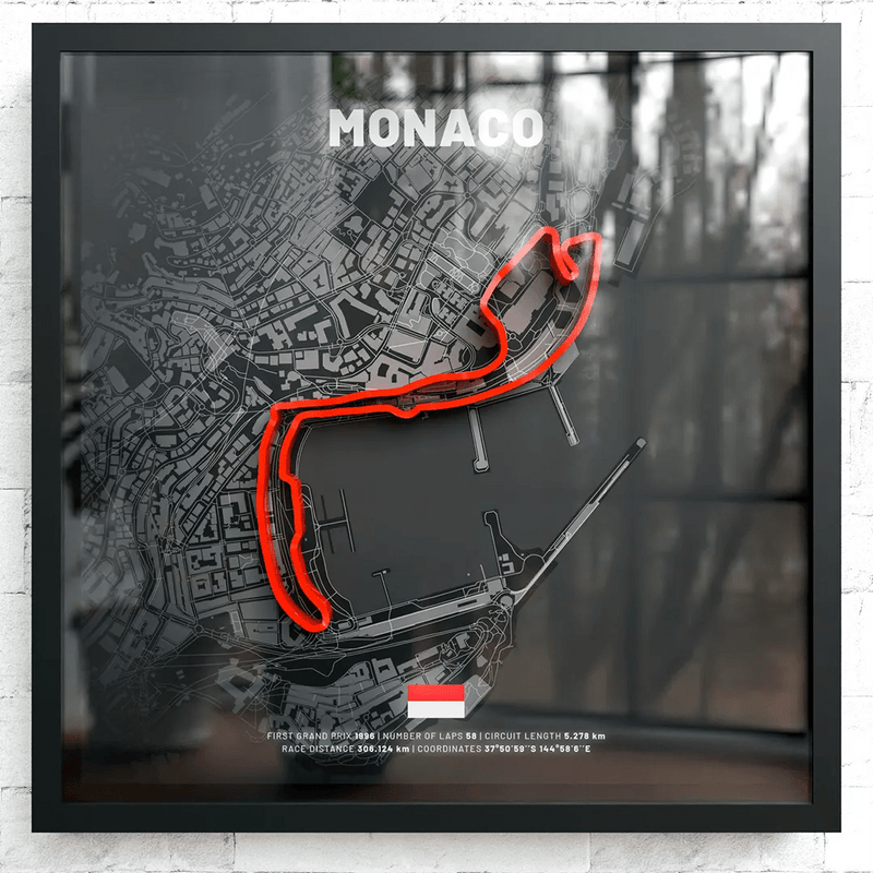 Monaco // Circuit de Monaco SporticArt® Black