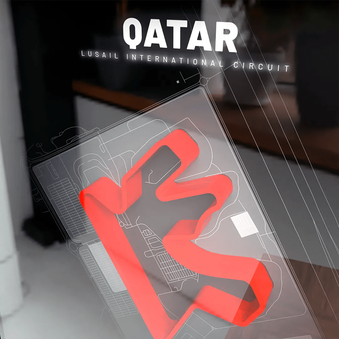 Qatar // Lusail International Circuit SporticArt® Black - SporticArt - SporticArt