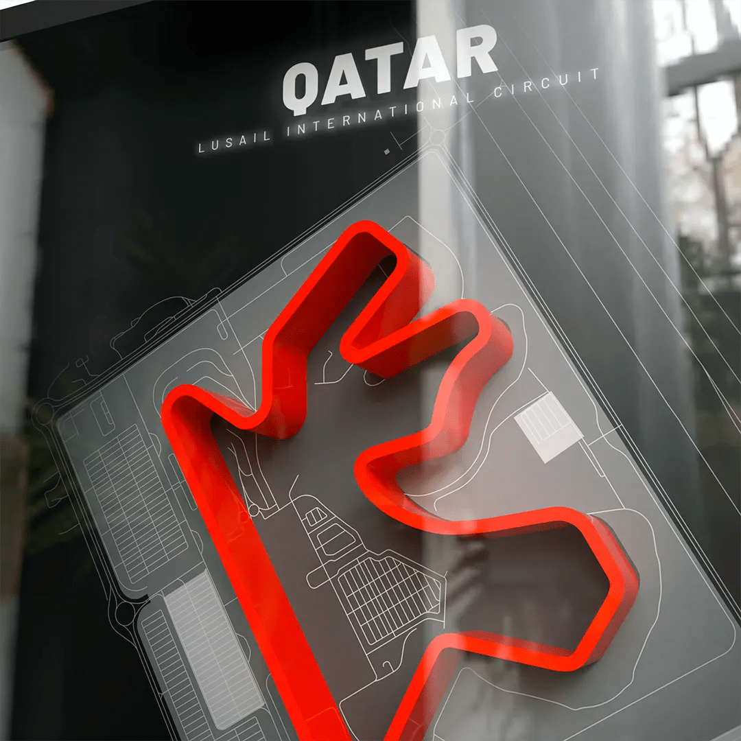 Qatar // Lusail International Circuit SporticArt® Black - SporticArt - SporticArt