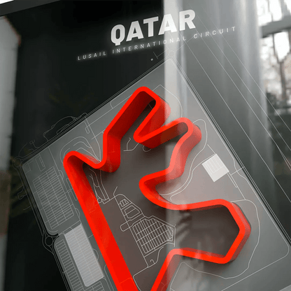 Qatar // Lusail International Circuit SporticArt® Black - SporticArt - SporticArt