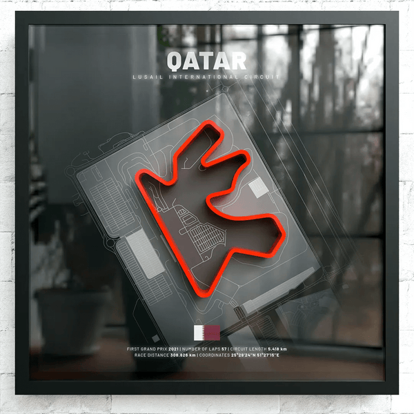 Qatar // Lusail International Circuit SporticArt® Black