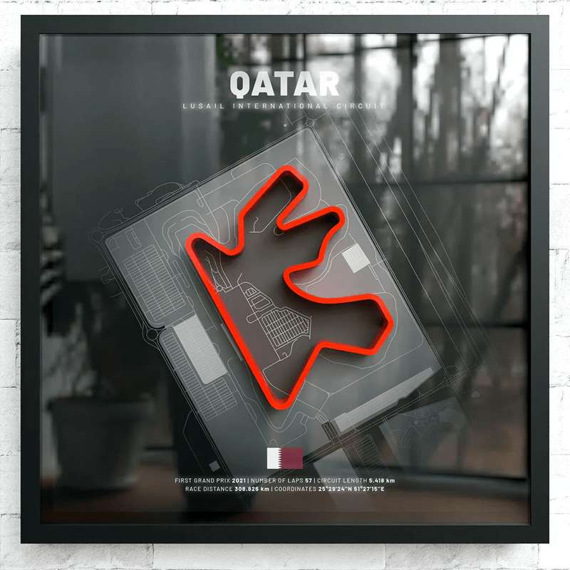 Qatar // Lusail International Circuit SporticArt® Black