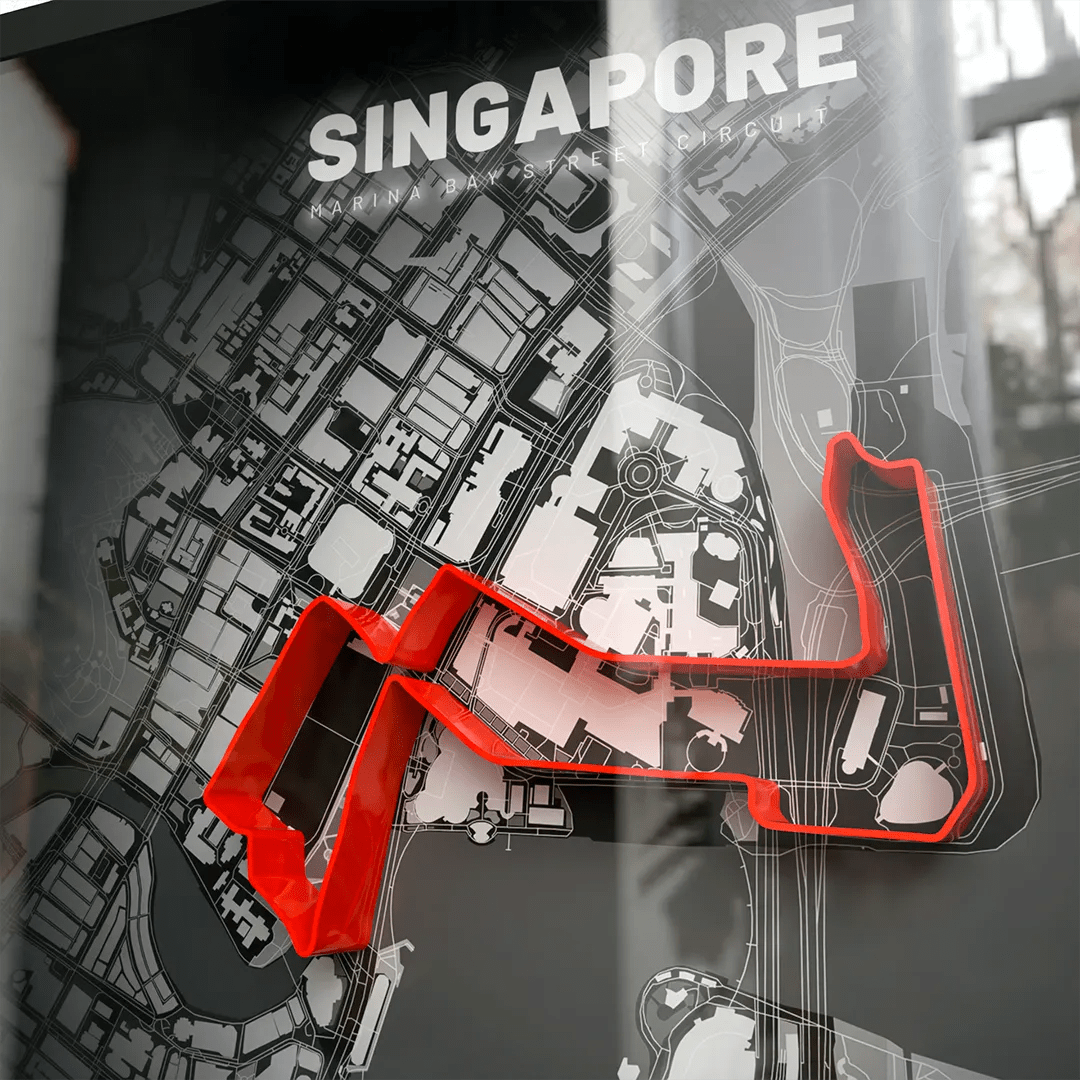 Singapore // Marina Bay Street Circuit SporticArt® Black - SporticArt - SporticArt