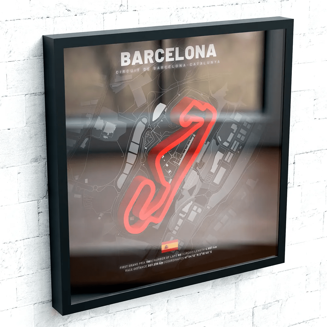 Spain // Circuit de Barcelona-Catalunya SporticArt® Black - SporticArt - SporticArt