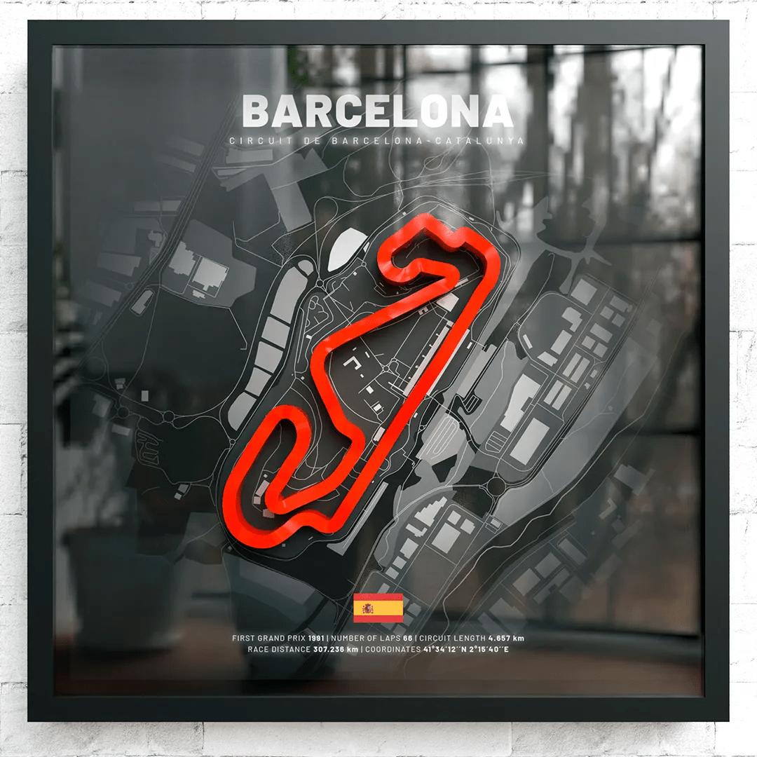 Spain // Circuit de Barcelona-Catalunya SporticArt® Black - SporticArt - SporticArt