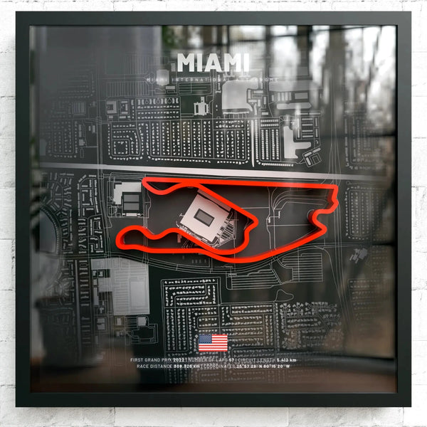 U.S.A. // Miami International Autodrome SporticArt® Black