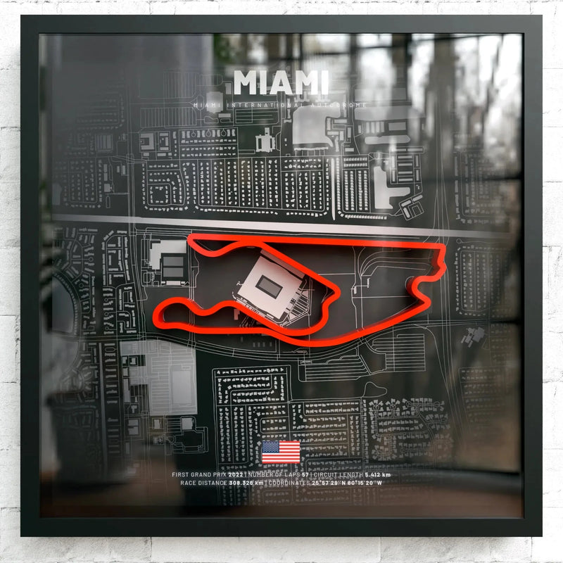 U.S.A. // Miami International Autodrome SporticArt® Black