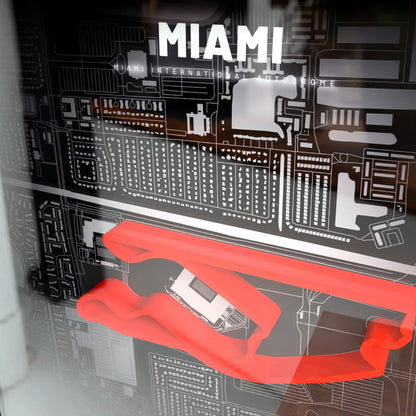 United States // Miami International Autodrome SporticArt® Black - SporticArt - SporticArt