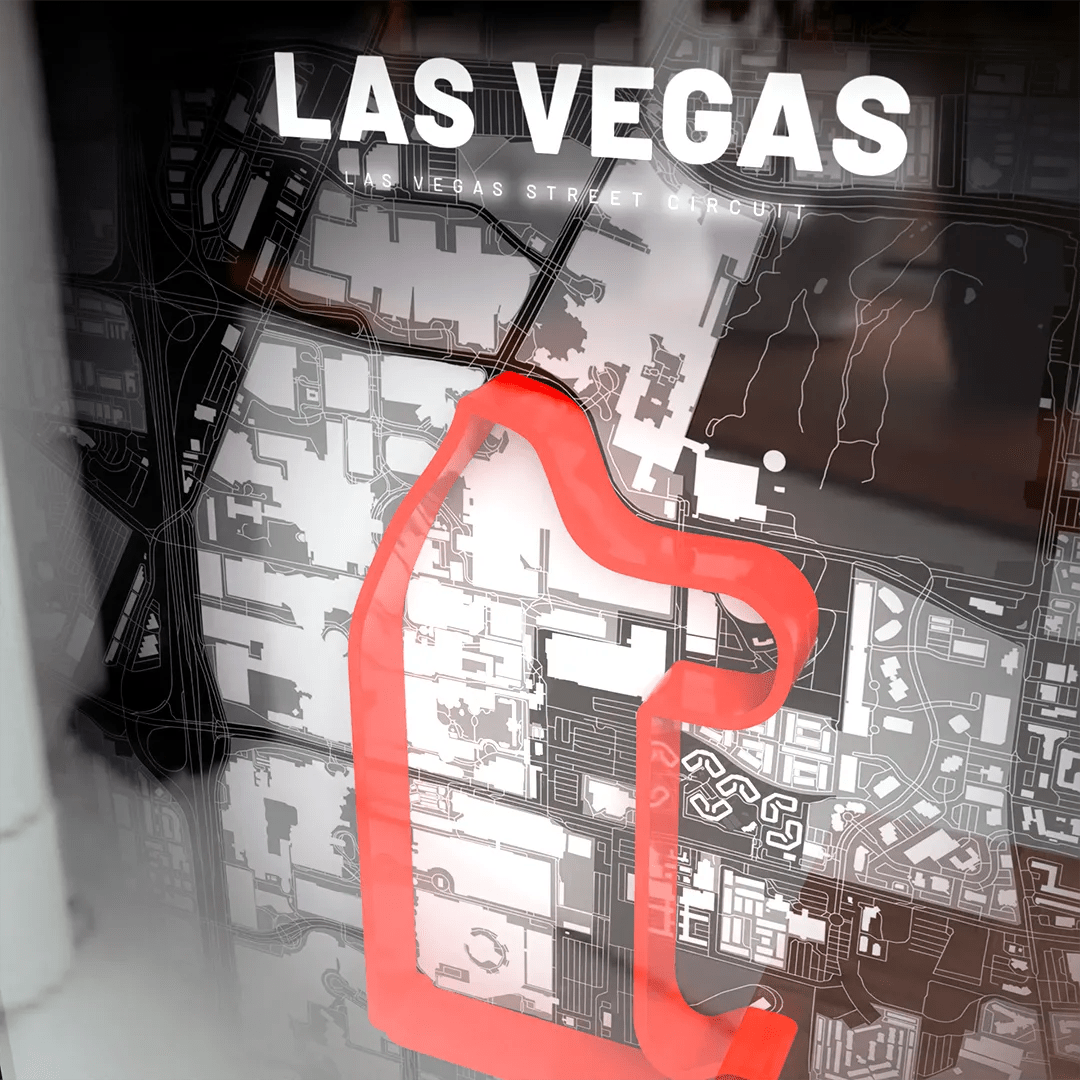 U.S.A. // Las Vegas Street Circuit SporticArt® Black - SporticArt - SporticArt