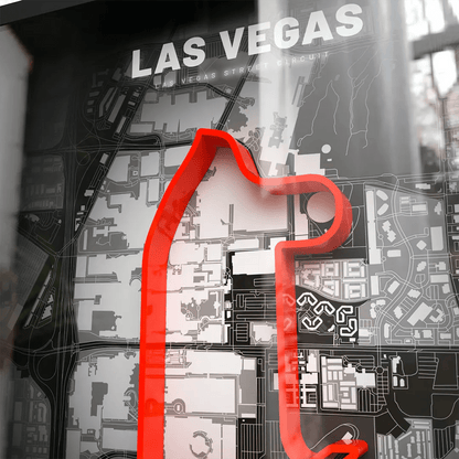 U.S.A. // Las Vegas Street Circuit SporticArt® Black - SporticArt - SporticArt