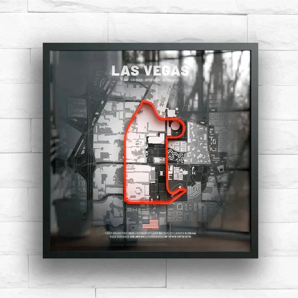 U.S.A. // Las Vegas Street Circuit SporticArt® Black Studio - SporticArt - SporticArt