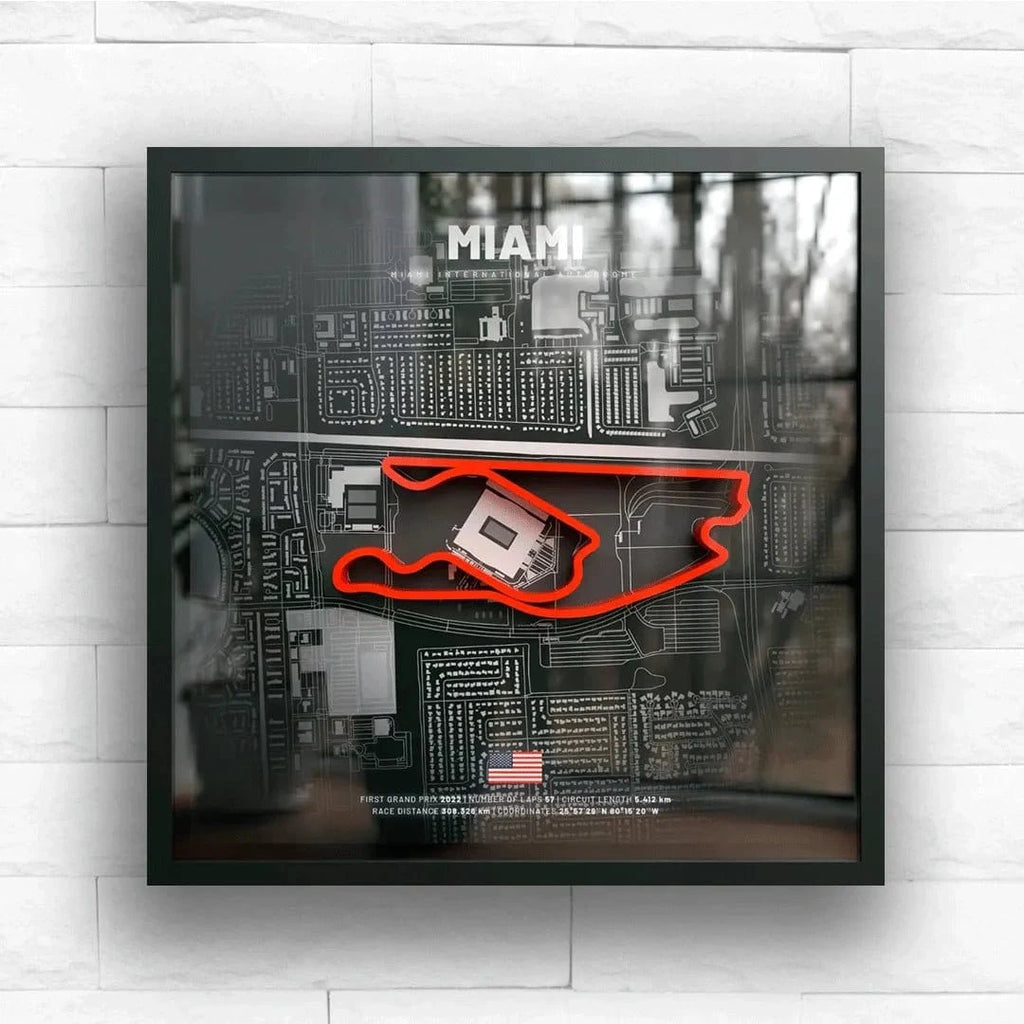 U.S.A. // Miami International Autodrome SporticArt® Black Studio - SporticArt - SporticArt