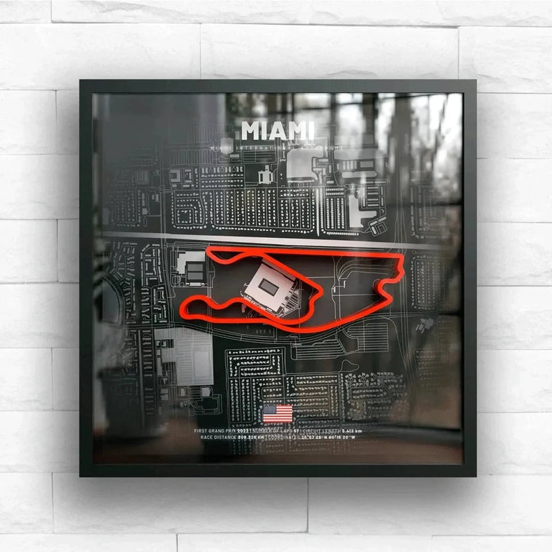 U.S.A. // Miami International Autodrome SporticArt® Black Studio - SporticArt - SporticArt