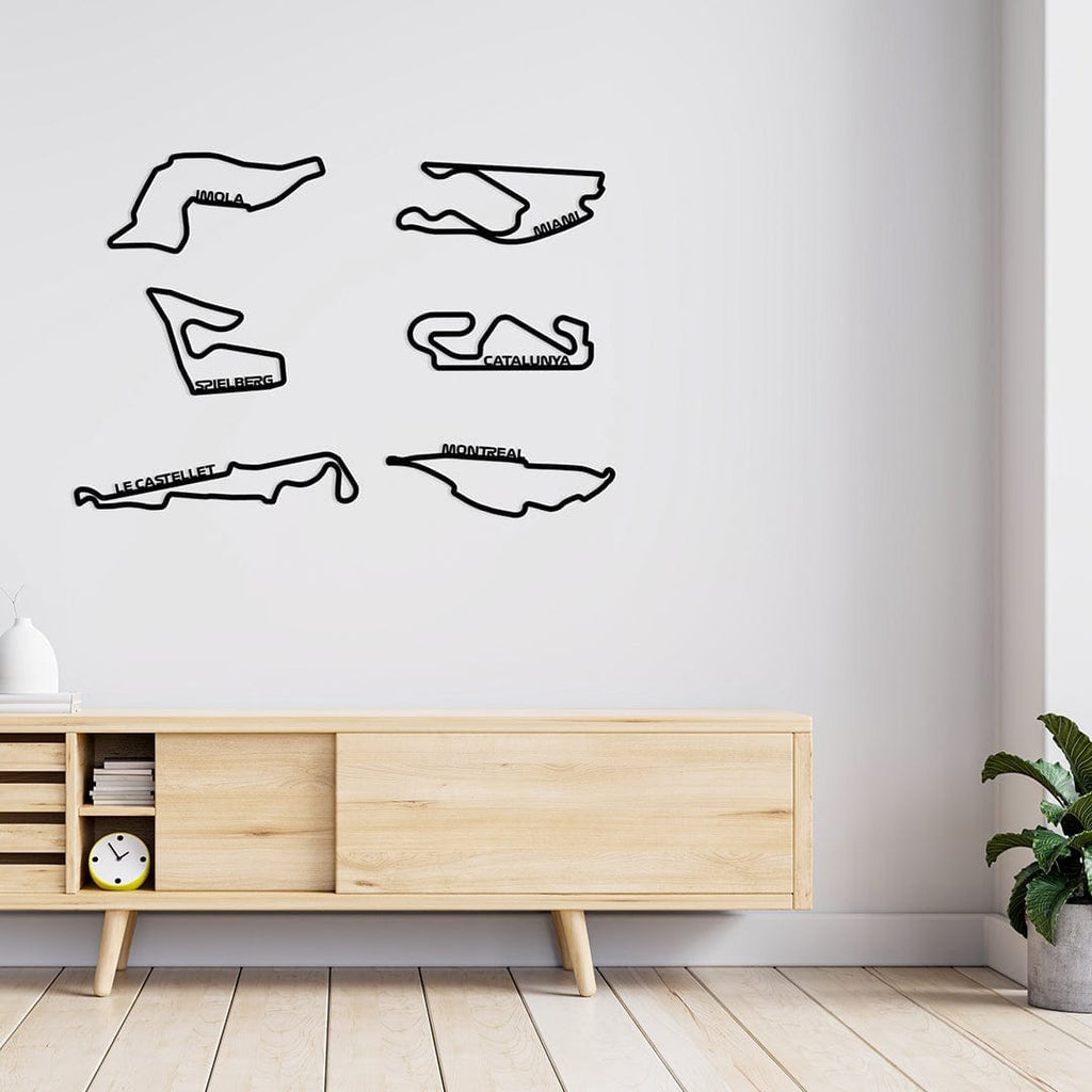 Colección de 6 Circuitos 3D - Madera - WallArt (Mediano)-
Esta colección verdaderamente épica se compone de 6 piezas de madera cortadas con láser de precisión y finamente laqueada con pintura negro mate.



Se incluyen los - Regalos para fanáticos de F1 - Regalos F1